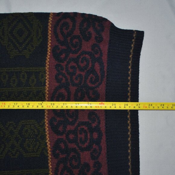 Vintage Cambio Italia Sweater Size Medium Geometric Wool Blend Pullover - Picture 10 of 10